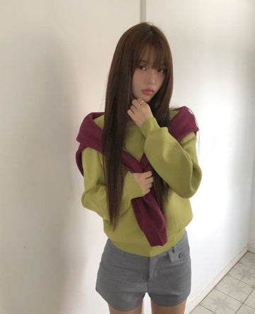 Abil Basic Round Neck Long Sleeve Knit